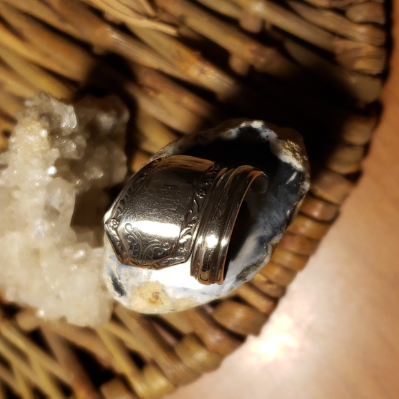 Handmade Gothic Bohemian Style Wrap Around Vintage Spoon Ring  sz 7 - Picture 2 of 7
